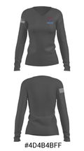 Wallis Annenberg High School 97322913 Women's Long Sleeve V-neck Shirt - 34
