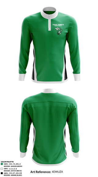 Quarter Zip Jacket, Frazee Hornets, Men's Basketball, Teamtime, Team time, sublimation, custom sports apparel, team uniforms, spirit wear, spiritwear, sports uniforms, custom shirts, team store, custom team store, fundraiser sports, apparel fundraiser