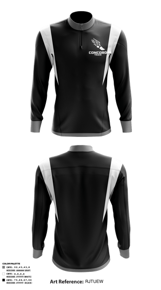 Quarter Zip Jacket, Concord High School Track, Cross Country, Teamtime, Team time, sublimation, custom sports apparel, team uniforms, spirit wear, spiritwear, sports uniforms, custom shirts, team store, custom team store, fundraiser sports, apparel fundraiser