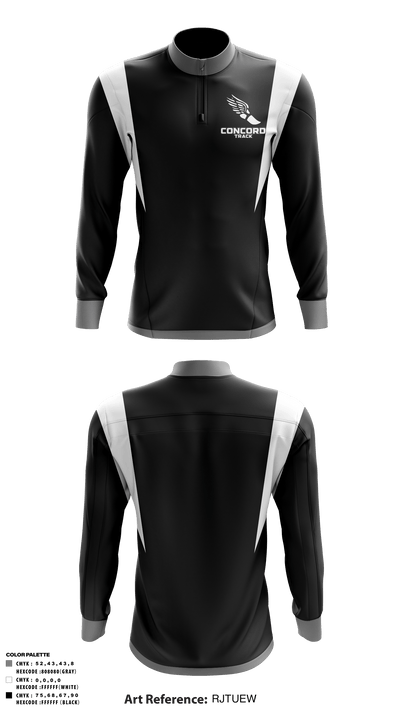 Concord High School Track 53059740 Quarter Zip Jacket - 3
