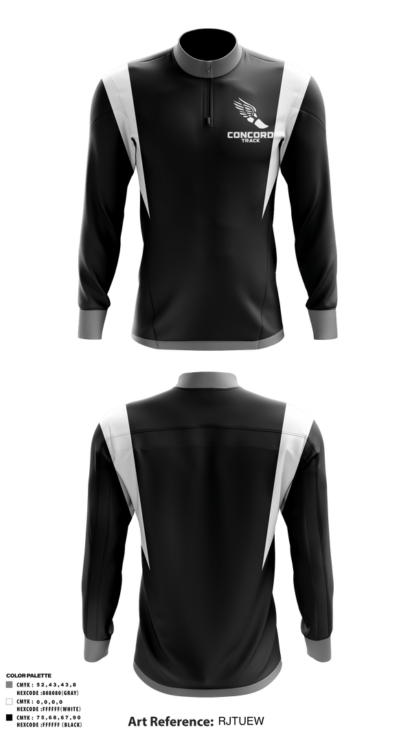Quarter Zip Jacket, Concord High School Track, Cross Country, Teamtime, Team time, sublimation, custom sports apparel, team uniforms, spirit wear, spiritwear, sports uniforms, custom shirts, team store, custom team store, fundraiser sports, apparel fundraiser