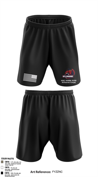 Athletic Shorts With Pockets, XVIII AIRBORNE CORPS RECEPTION COMPANY, Army, Teamtime, Team time, sublimation, custom sports apparel, team uniforms, spirit wear, spiritwear, sports uniforms, custom shirts, team store, custom team store, fundraiser sports, apparel fundraiser