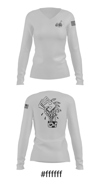 Women's Long Sleeve Vneck Shirt, , National Guard, Teamtime, Team time, sublimation, custom sports apparel, team uniforms, spirit wear, spiritwear, sports uniforms, custom shirts, team store, custom team store, fundraiser sports, apparel fundraiser