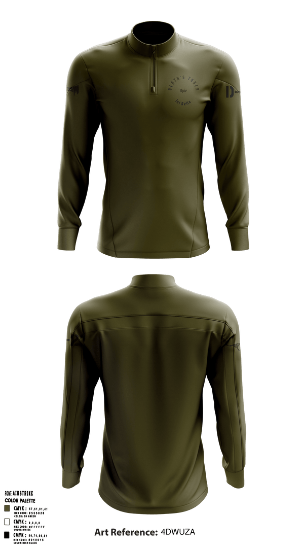 Quarter Zip Jacket, , Army, Teamtime, Team time, sublimation, custom sports apparel, team uniforms, spirit wear, spiritwear, sports uniforms, custom shirts, team store, custom team store, fundraiser sports, apparel fundraiser
