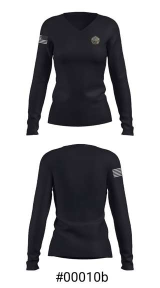 Women's Long Sleeve Vneck Shirt, , Police, Teamtime, Team time, sublimation, custom sports apparel, team uniforms, spirit wear, spiritwear, sports uniforms, custom shirts, team store, custom team store, fundraiser sports, apparel fundraiser