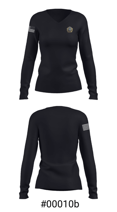 Eastern Shawnee Tribal Police 73684193 Women's Long Sleeve V-neck Shirt - 37