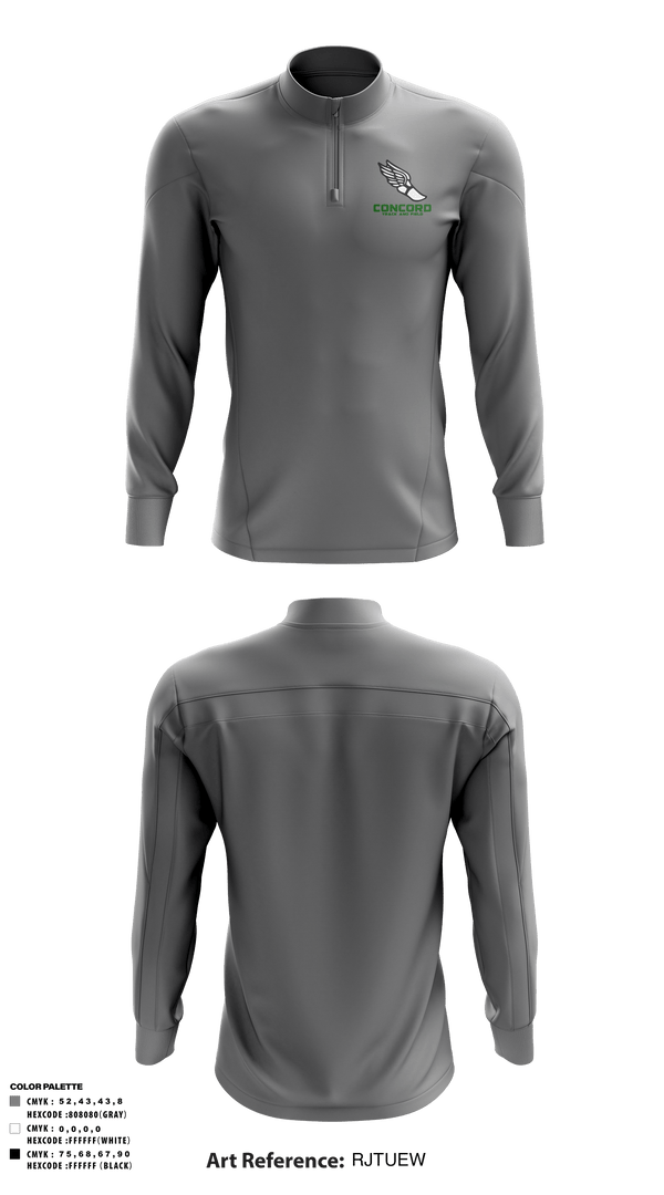 Quarter Zip Jacket, Concord High School Track, Cross Country, Teamtime, Team time, sublimation, custom sports apparel, team uniforms, spirit wear, spiritwear, sports uniforms, custom shirts, team store, custom team store, fundraiser sports, apparel fundraiser