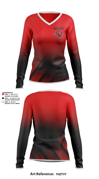 Women's Long Sleeve Vneck Shirt, Quad Cities Christian School Soccer, Men's Soccer, Teamtime, Team time, sublimation, custom sports apparel, team uniforms, spirit wear, spiritwear, sports uniforms, custom shirts, team store, custom team store, fundraiser sports, apparel fundraiser