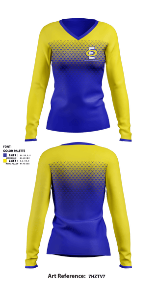 Women's Long Sleeve Vneck Shirt, Oran High School, Spirit Store, Teamtime, Team time, sublimation, custom sports apparel, team uniforms, spirit wear, spiritwear, sports uniforms, custom shirts, team store, custom team store, fundraiser sports, apparel fundraiser