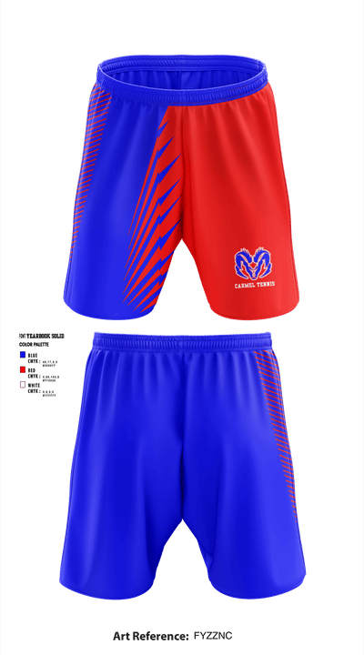Carmel High School Tennis 40650184 Athletic Shorts With Pockets - 1