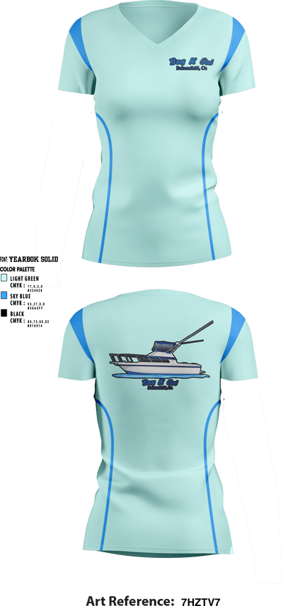 Bug N Out 92619524 Women's Short Sleeve V-neck Shirt - 1