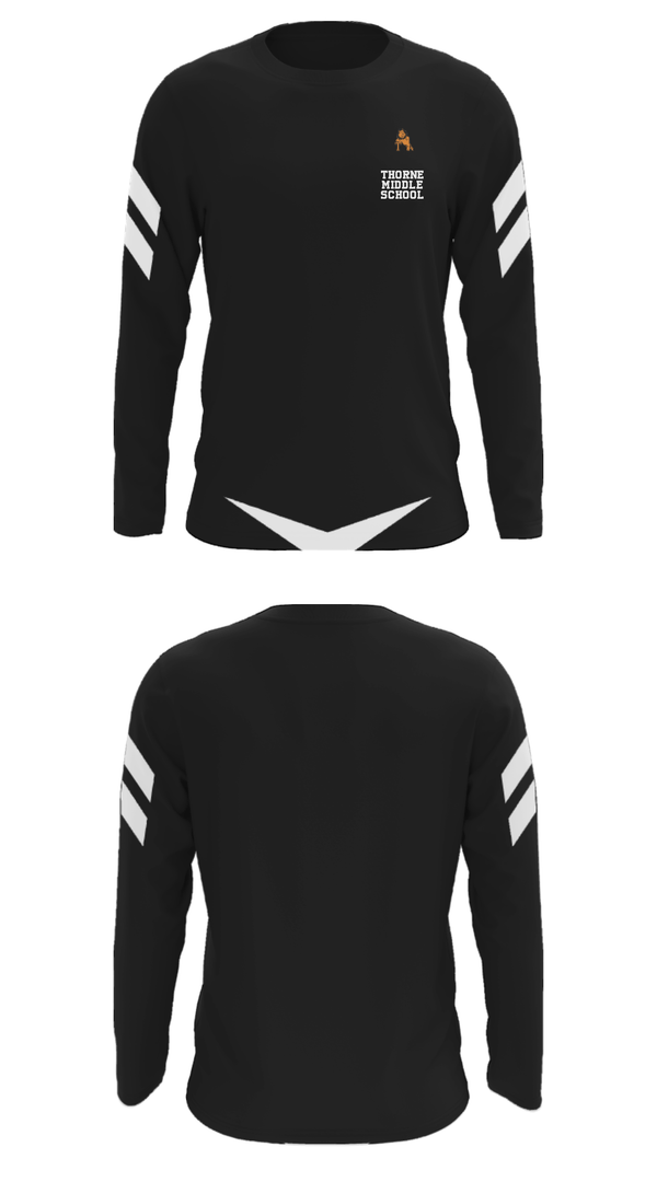Long Sleeve Performance Shirt, Thorne Middle School, Spirit Store, Teamtime, Team time, sublimation, custom sports apparel, team uniforms, spirit wear, spiritwear, sports uniforms, custom shirts, team store, custom team store, fundraiser sports, apparel fundraiser