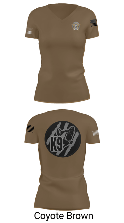 Wayne County K9 Team 22596021 Women's Short Sleeve V-neck Shirt - 12