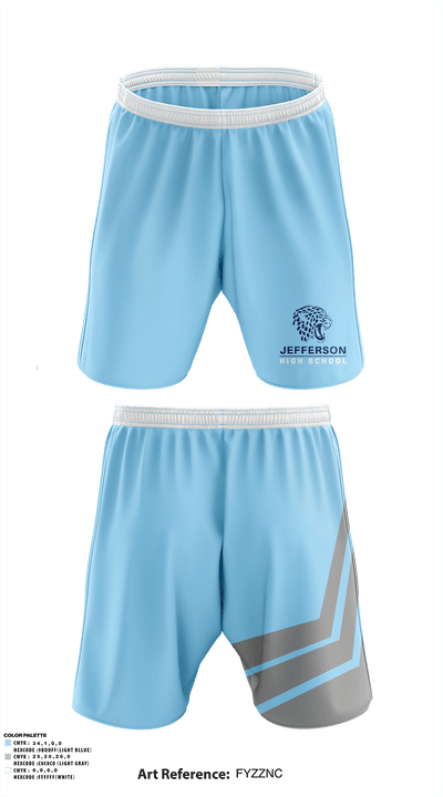 Thomas Jefferson High School Lacrosse 10935338 Athletic Shorts With Pockets - 1