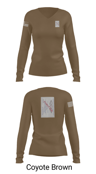 Women's Long Sleeve Vneck Shirt, , Army, Teamtime, Team time, sublimation, custom sports apparel, team uniforms, spirit wear, spiritwear, sports uniforms, custom shirts, team store, custom team store, fundraiser sports, apparel fundraiser