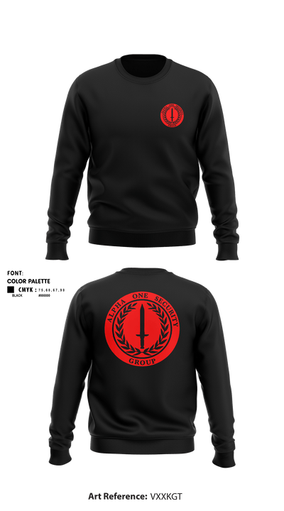 Alpha One Security Group 81233537 Crew Neck Sweatshirt - 7