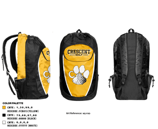 Gear Bag, Crescent High School Golf, Golf, Teamtime, Team time, sublimation, custom sports apparel, team uniforms, spirit wear, spiritwear, sports uniforms, custom shirts, team store, custom team store, fundraiser sports, apparel fundraiser