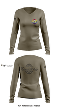 IAFF L2068 32547893 Women's Long Sleeve V-neck Shirt - 1