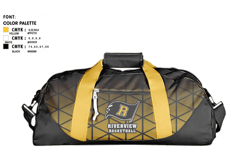 Duffle Bag, Riverview High School Basketball, Men's Basketball, Teamtime, Team time, sublimation, custom sports apparel, team uniforms, spirit wear, spiritwear, sports uniforms, custom shirts, team store, custom team store, fundraiser sports, apparel fundraiser