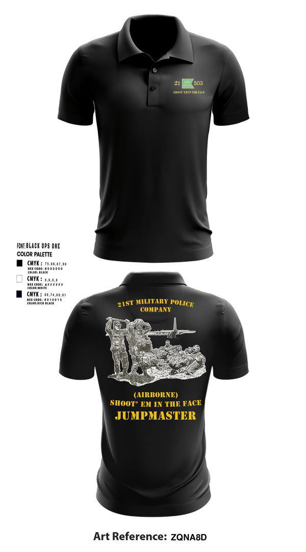 Short Sleeve Performance Polo, 21ST MILITARY POLICE COMPANY (AIRBORNE), Army, Teamtime, Team time, sublimation, custom sports apparel, team uniforms, spirit wear, spiritwear, sports uniforms, custom shirts, team store, custom team store, fundraiser sports, apparel fundraiser