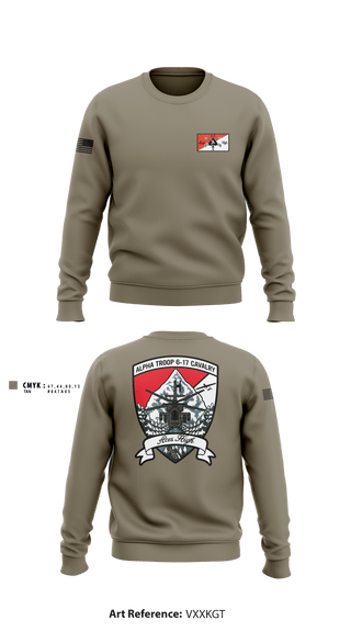 Crew Neck Sweatshirt, , Army, Teamtime, Team time, sublimation, custom sports apparel, team uniforms, spirit wear, spiritwear, sports uniforms, custom shirts, team store, custom team store, fundraiser sports, apparel fundraiser