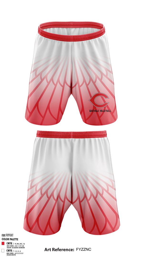 Athletic Shorts With Pockets, Caseville Junior High School Volleyball, Women's Volleyball, Teamtime, Team time, sublimation, custom sports apparel, team uniforms, spirit wear, spiritwear, sports uniforms, custom shirts, team store, custom team store, fundraiser sports, apparel fundraiser