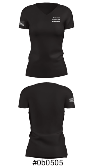 Women's Short Sleeve Vneck Shirt, Pioneer Valley HS Panthers, Women's Basketball, Teamtime, Team time, sublimation, custom sports apparel, team uniforms, spirit wear, spiritwear, sports uniforms, custom shirts, team store, custom team store, fundraiser sports, apparel fundraiser
