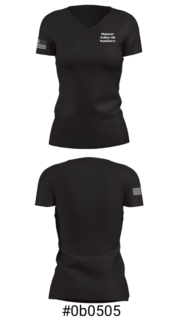 Women's Short Sleeve Vneck Shirt, Pioneer Valley HS Panthers, Women's Basketball, Teamtime, Team time, sublimation, custom sports apparel, team uniforms, spirit wear, spiritwear, sports uniforms, custom shirts, team store, custom team store, fundraiser sports, apparel fundraiser