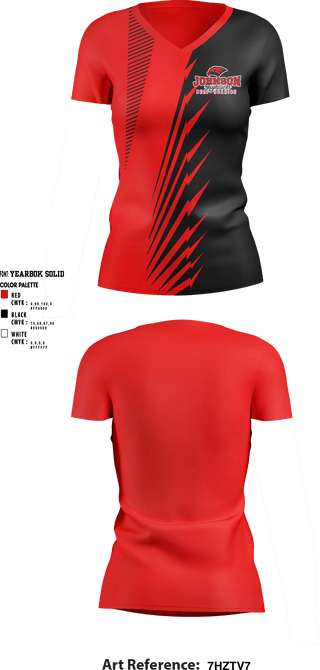 Women's Short Sleeve Vneck Shirt, Stevenson High School, Spirit Store, Teamtime, Team time, sublimation, custom sports apparel, team uniforms, spirit wear, spiritwear, sports uniforms, custom shirts, team store, custom team store, fundraiser sports, apparel fundraiser
