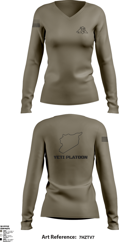 YETI PLATOON 84501614 Women's Long Sleeve V-neck Shirt - 1
