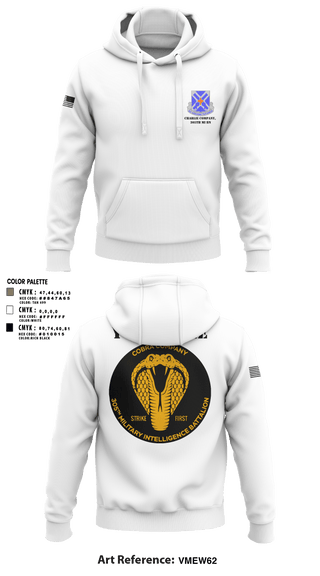 Hoodie, Charlie Company, 305th MI BN, , Teamtime, Team time, sublimation, custom sports apparel, team uniforms, spirit wear, spiritwear, sports uniforms, custom shirts, team store, custom team store, fundraiser sports, apparel fundraiser