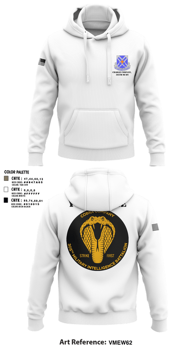 Charlie Company, 305th MI BN 76459019 Hoodie - 2