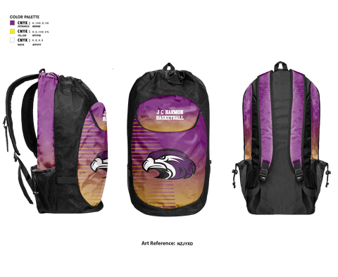 Gear Bag, J C Harmon High School Basketball, Women's Basketball, Teamtime, Team time, sublimation, custom sports apparel, team uniforms, spirit wear, spiritwear, sports uniforms, custom shirts, team store, custom team store, fundraiser sports, apparel fundraiser