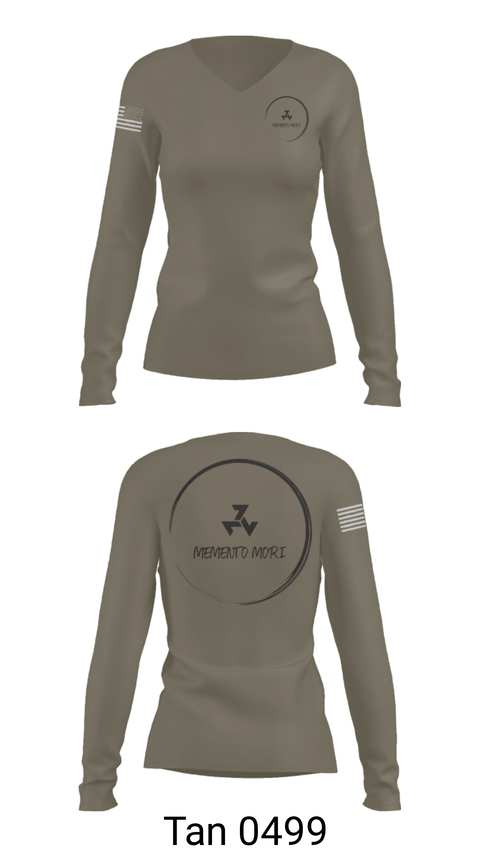 Women's Long Sleeve Vneck Shirt, , Army, Teamtime, Team time, sublimation, custom sports apparel, team uniforms, spirit wear, spiritwear, sports uniforms, custom shirts, team store, custom team store, fundraiser sports, apparel fundraiser