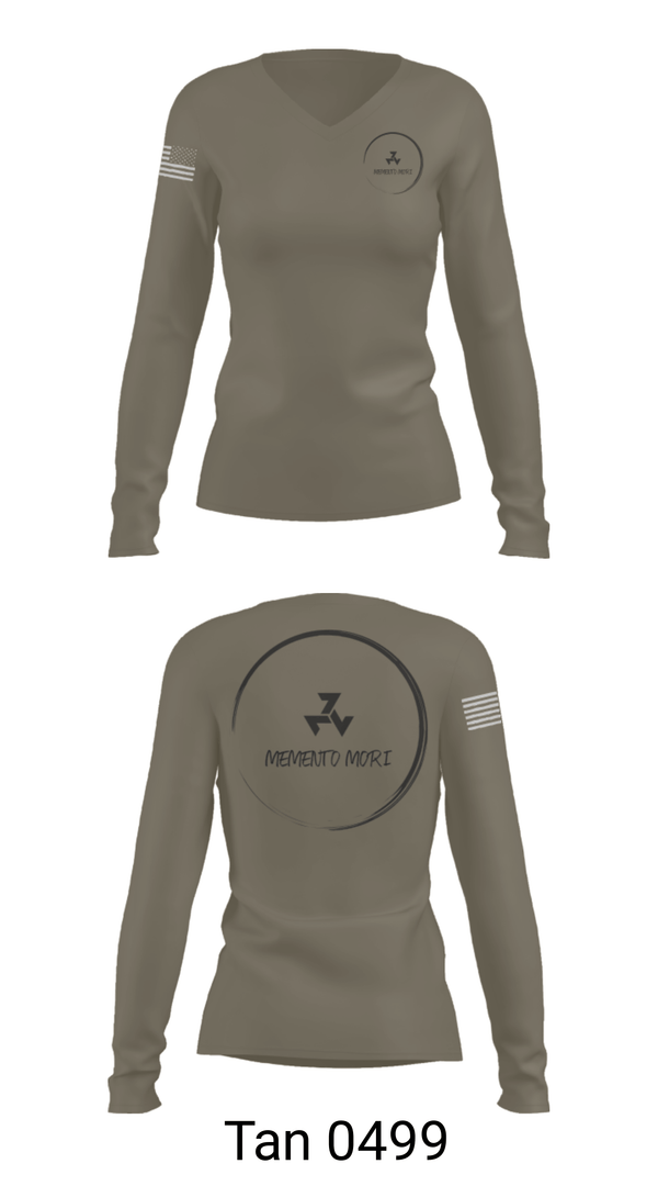 Women's Long Sleeve Vneck Shirt, , Army, Teamtime, Team time, sublimation, custom sports apparel, team uniforms, spirit wear, spiritwear, sports uniforms, custom shirts, team store, custom team store, fundraiser sports, apparel fundraiser