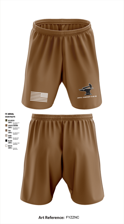 Anvil company, 2-22 Infantry 69124042 Athletic Shorts With Pockets - 2