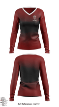 Portland High School Basketball 36413737 Women's Long Sleeve V-neck Shirt - 2