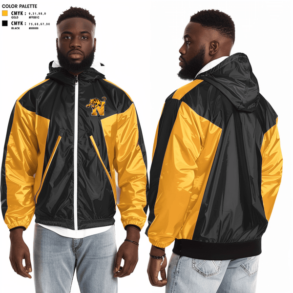 Windbreaker, Northwestern Tigers, Football, Teamtime, Team time, sublimation, custom sports apparel, team uniforms, spirit wear, spiritwear, sports uniforms, custom shirts, team store, custom team store, fundraiser sports, apparel fundraiser