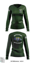 USS NEVADA SSBN 733 65073503 Women's Long Sleeve V-neck Shirt - 3