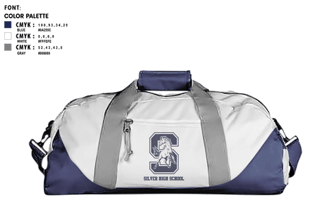 Duffle Bag, Silver High School, Spirit Store, Teamtime, Team time, sublimation, custom sports apparel, team uniforms, spirit wear, spiritwear, sports uniforms, custom shirts, team store, custom team store, fundraiser sports, apparel fundraiser