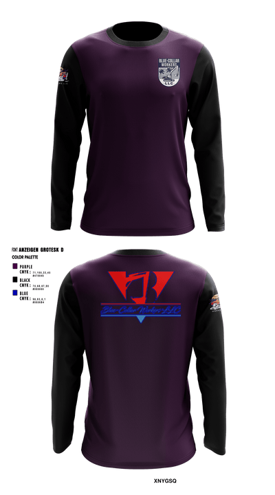 Blue-Collar Workers LLC 20683882 Long Sleeve Performance Shirt - 1