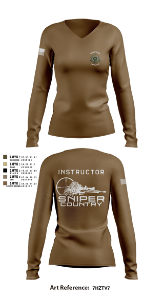 Women's Long Sleeve Vneck Shirt, Sniper, Police, Teamtime, Team time, sublimation, custom sports apparel, team uniforms, spirit wear, spiritwear, sports uniforms, custom shirts, team store, custom team store, fundraiser sports, apparel fundraiser