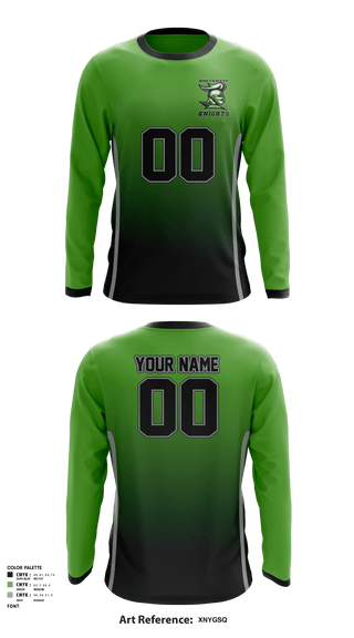 Long Sleeve Performance Shirt, Northwest Knights, Football, Teamtime, Team time, sublimation, custom sports apparel, team uniforms, spirit wear, spiritwear, sports uniforms, custom shirts, team store, custom team store, fundraiser sports, apparel fundraiser