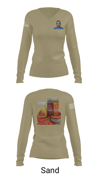 Women's Long Sleeve Vneck Shirt, , Army, Teamtime, Team time, sublimation, custom sports apparel, team uniforms, spirit wear, spiritwear, sports uniforms, custom shirts, team store, custom team store, fundraiser sports, apparel fundraiser