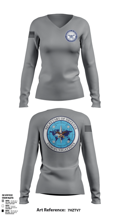 SDC-Cables 96659915 Women's Long Sleeve V-neck Shirt - 4