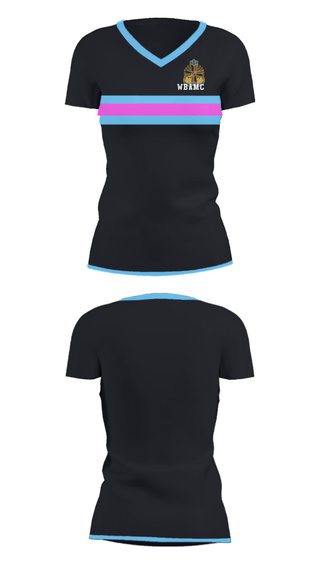 Women's Short Sleeve Vneck Shirt, WBAMC, Softball, Teamtime, Team time, sublimation, custom sports apparel, team uniforms, spirit wear, spiritwear, sports uniforms, custom shirts, team store, custom team store, fundraiser sports, apparel fundraiser