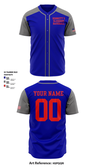 Full Button Baseball Jersey, Bennett’s Sluggers, Baseball, Teamtime, Team time, sublimation, custom sports apparel, team uniforms, spirit wear, spiritwear, sports uniforms, custom shirts, team store, custom team store, fundraiser sports, apparel fundraiser