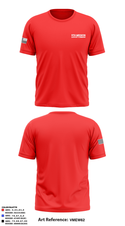 9th Mission Support Command 41337538 Short Sleeve Performance Shirt - 1