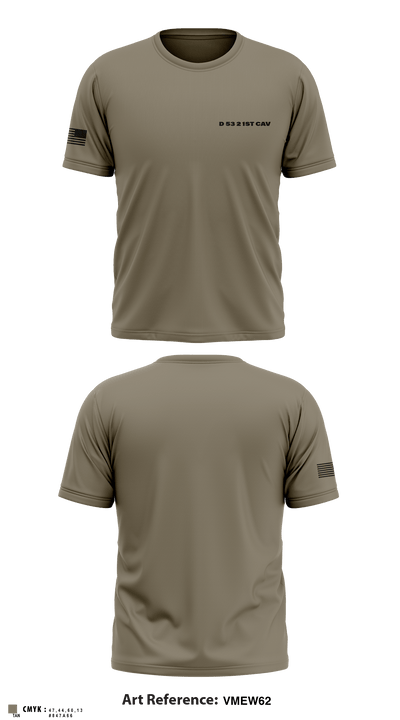 D 53 2 1st cav 47763589 Short Sleeve Performance Shirt - 2