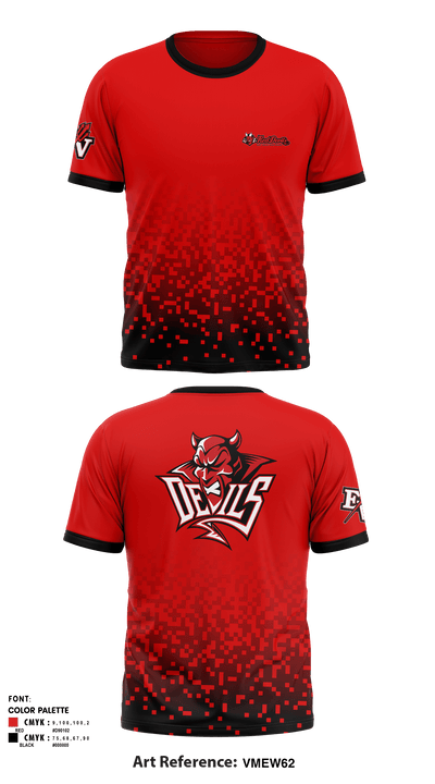 East Valley High School 74711750 Short Sleeve Performance Shirt - 1